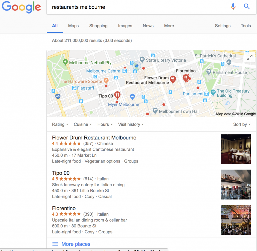 Google Local SERP